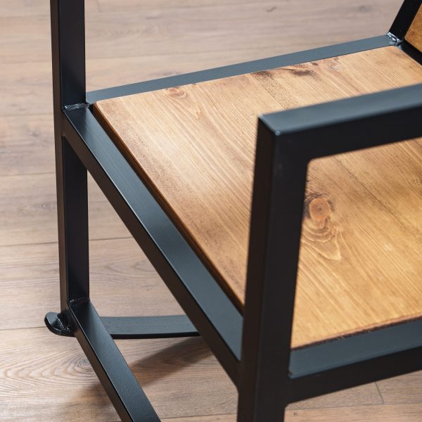 Industrial Rocking Chair – Reclaimed Timber & Box Steel - Image 5