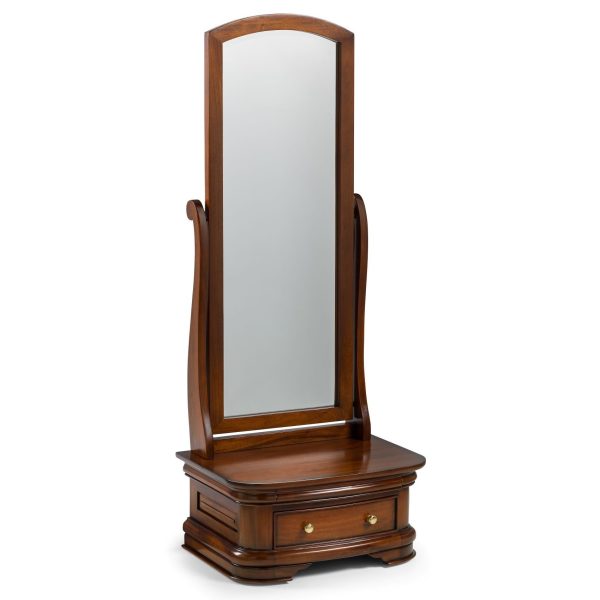 Antoinette Antique Sleigh Cheval Mirror – Solid Hardwood Frame - Image 5
