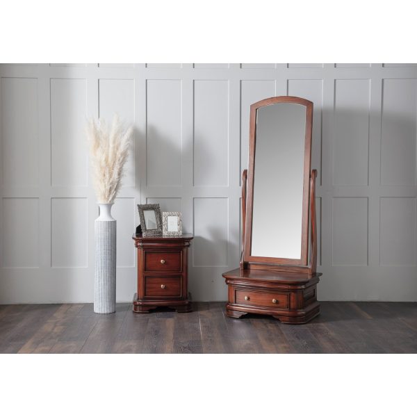 Antoinette Antique Sleigh Cheval Mirror – Solid Hardwood Frame - Image 6